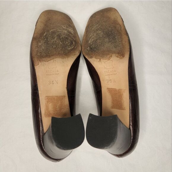 80s Escada Suede Leather Pumps - Picture 9 of 14